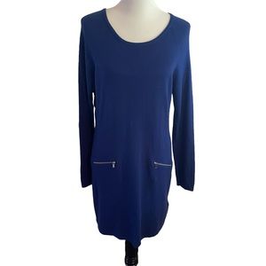 MICHAEL KORS Blue Sweater Dress Size Medium